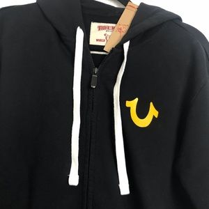 black and yellow true religion jacket 